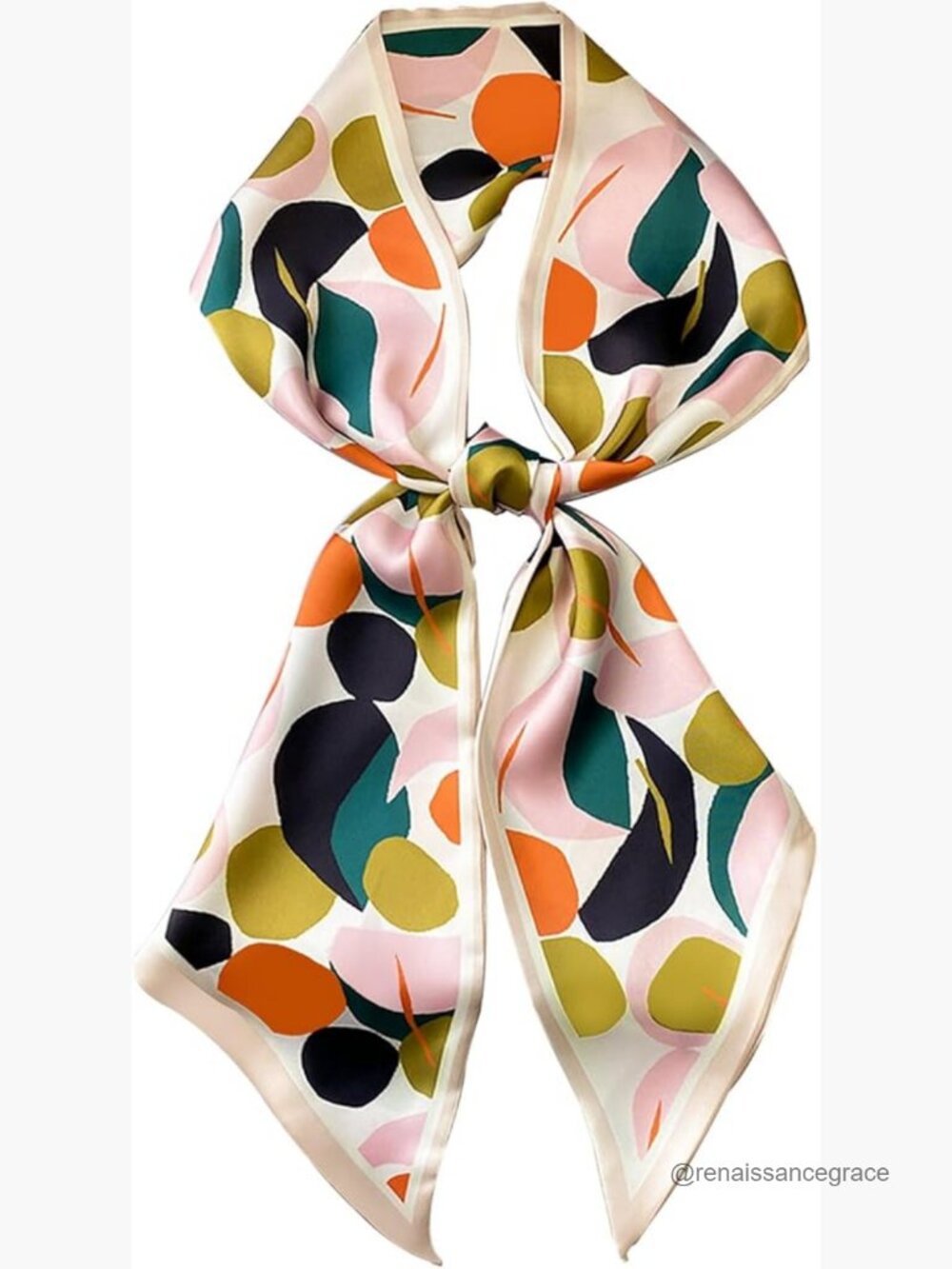 Silk Satin Headscarf Wrap 59x5.9in Lightweight Fashion Accessory
